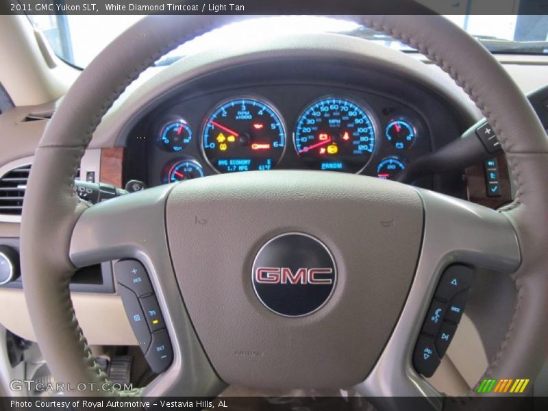 White Diamond Tintcoat / Light Tan 2011 GMC Yukon SLT