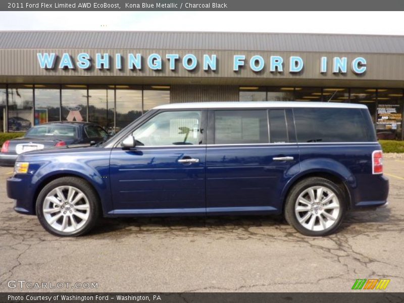 Kona Blue Metallic / Charcoal Black 2011 Ford Flex Limited AWD EcoBoost