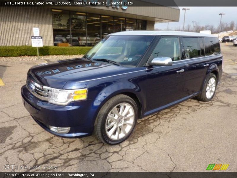 Kona Blue Metallic / Charcoal Black 2011 Ford Flex Limited AWD EcoBoost