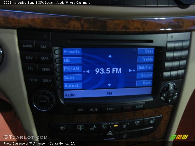 Arctic White / Cashmere 2008 Mercedes-Benz E 350 Sedan