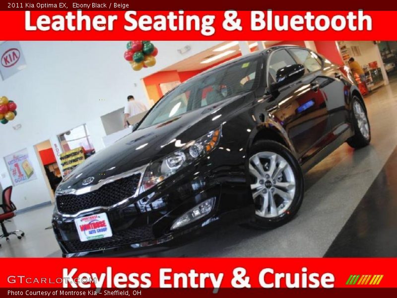 Ebony Black / Beige 2011 Kia Optima EX