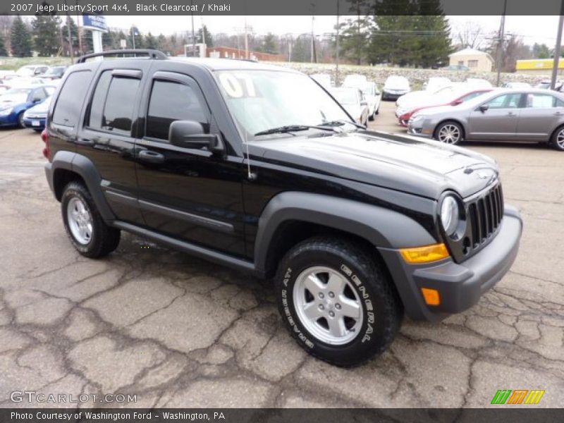 Black Clearcoat / Khaki 2007 Jeep Liberty Sport 4x4