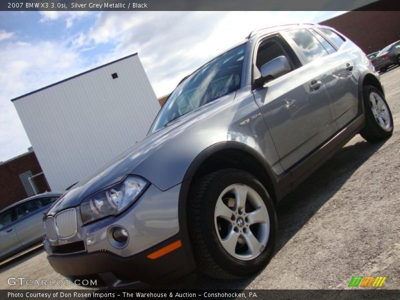 Silver Grey Metallic / Black 2007 BMW X3 3.0si