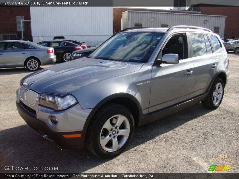 Silver Grey Metallic / Black 2007 BMW X3 3.0si