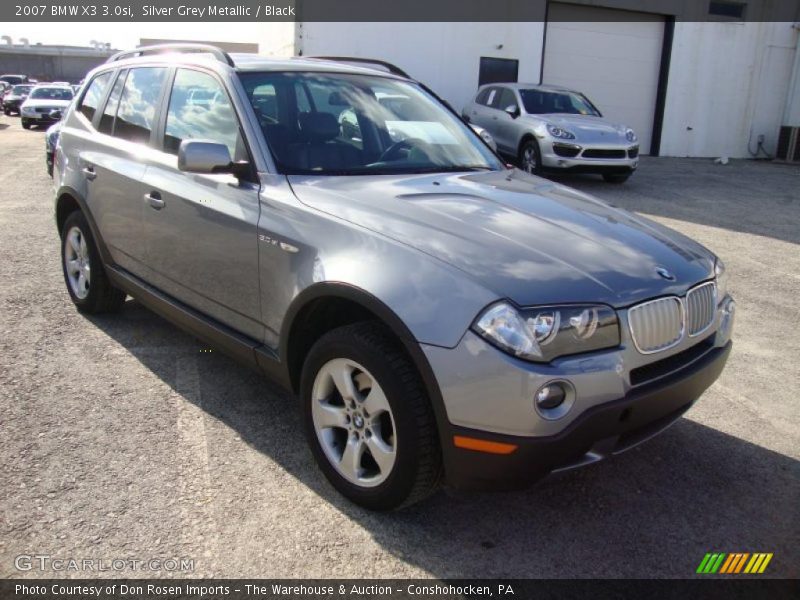 Silver Grey Metallic / Black 2007 BMW X3 3.0si