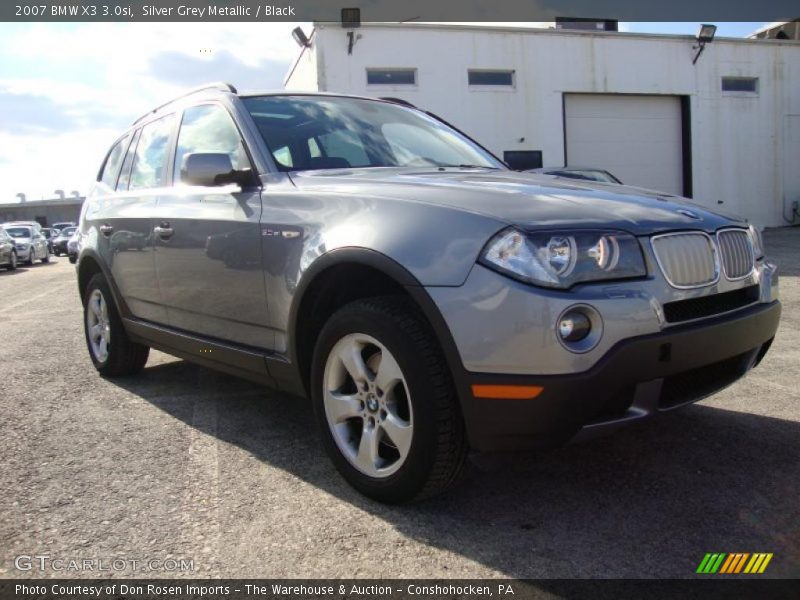 Silver Grey Metallic / Black 2007 BMW X3 3.0si