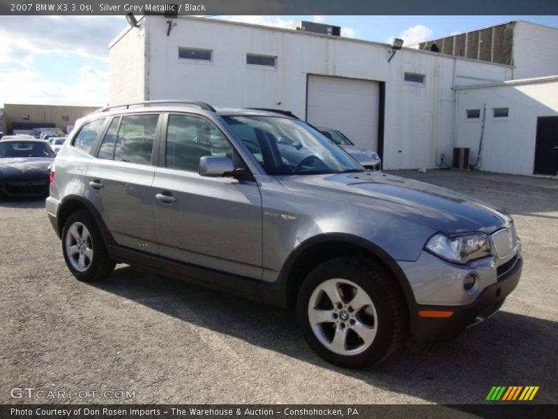 Silver Grey Metallic / Black 2007 BMW X3 3.0si