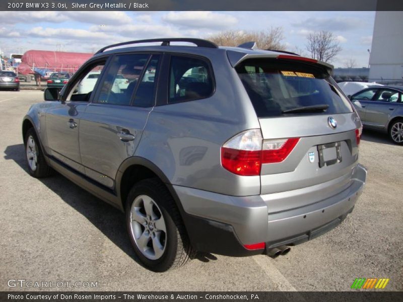 Silver Grey Metallic / Black 2007 BMW X3 3.0si
