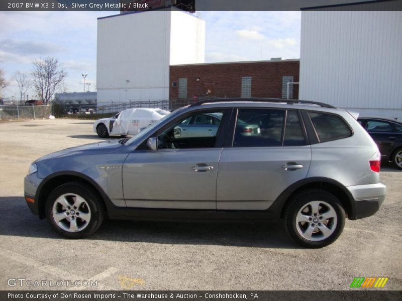 Silver Grey Metallic / Black 2007 BMW X3 3.0si