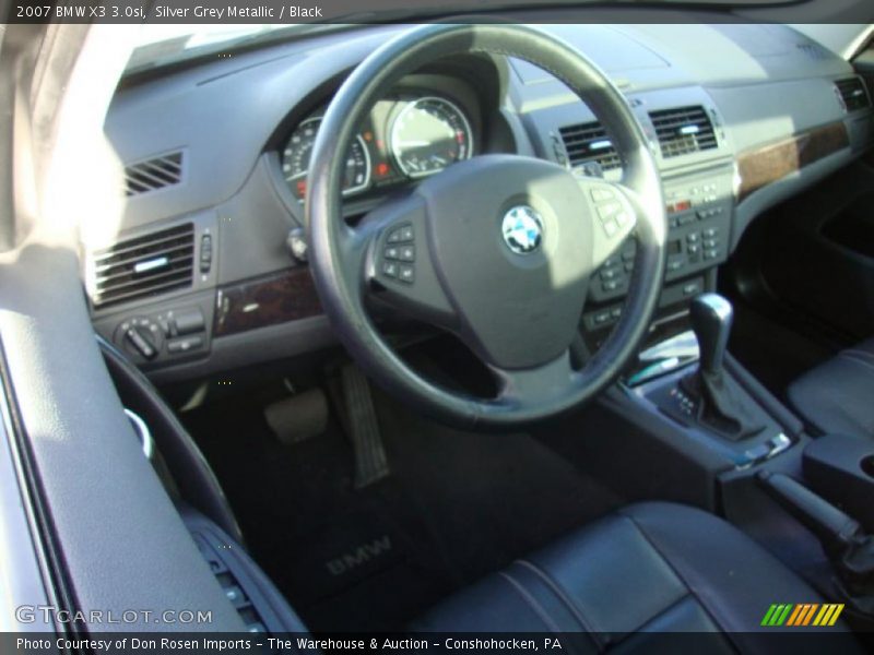Silver Grey Metallic / Black 2007 BMW X3 3.0si