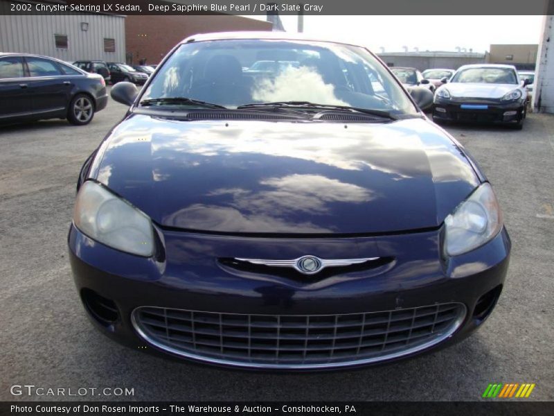 Deep Sapphire Blue Pearl / Dark Slate Gray 2002 Chrysler Sebring LX Sedan
