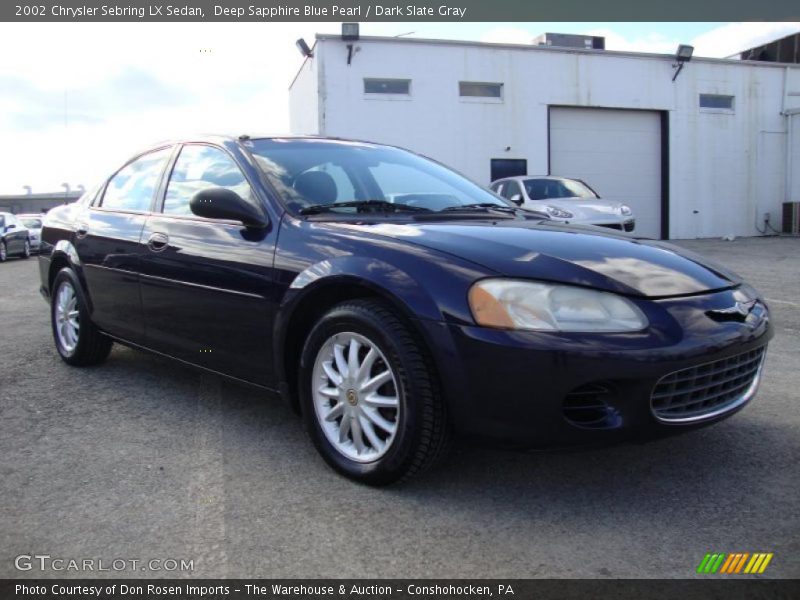 Deep Sapphire Blue Pearl / Dark Slate Gray 2002 Chrysler Sebring LX Sedan