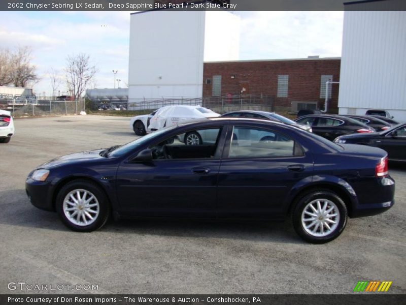 Deep Sapphire Blue Pearl / Dark Slate Gray 2002 Chrysler Sebring LX Sedan