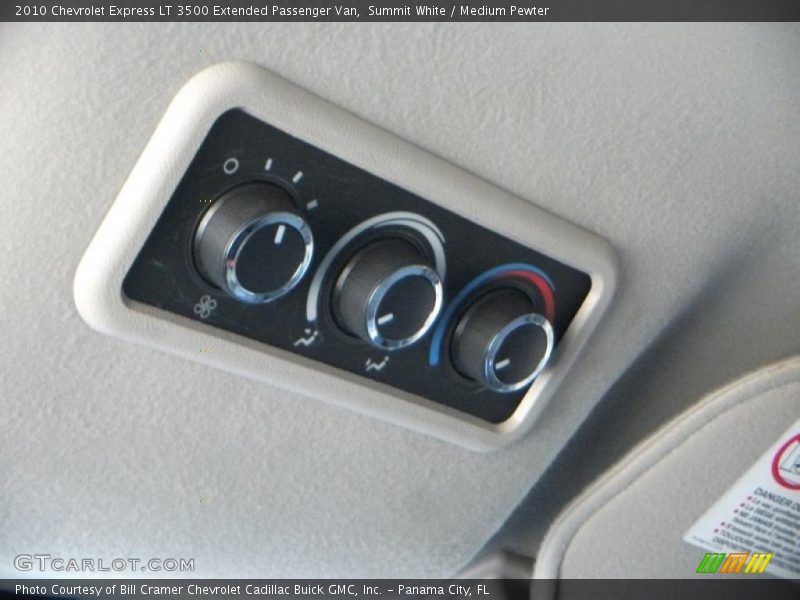 Controls of 2010 Express LT 3500 Extended Passenger Van