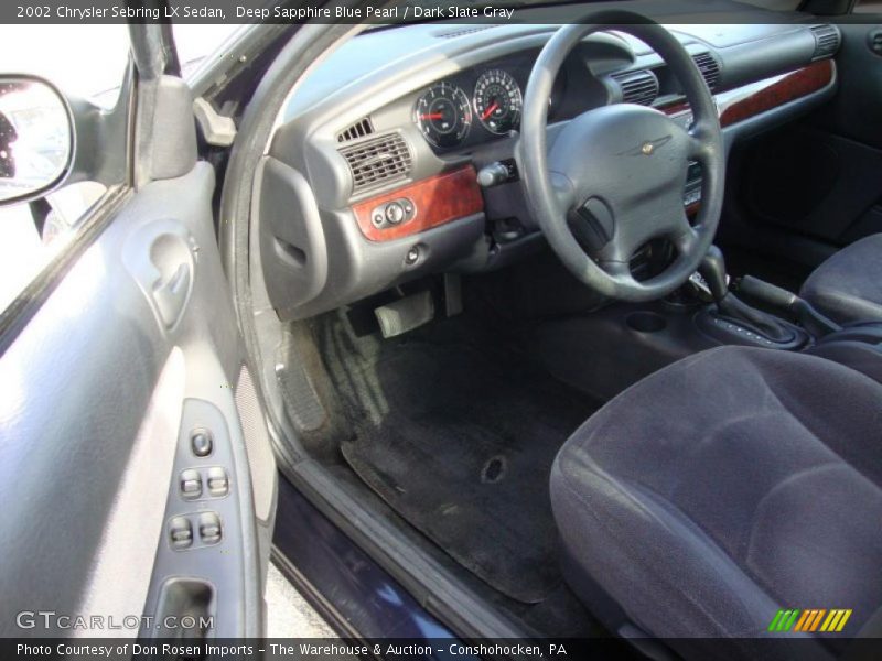 Deep Sapphire Blue Pearl / Dark Slate Gray 2002 Chrysler Sebring LX Sedan