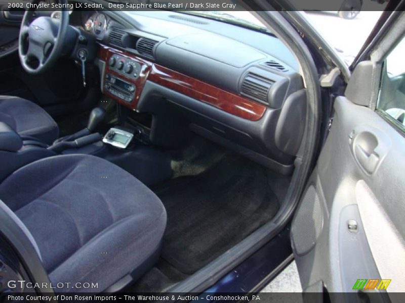 Deep Sapphire Blue Pearl / Dark Slate Gray 2002 Chrysler Sebring LX Sedan