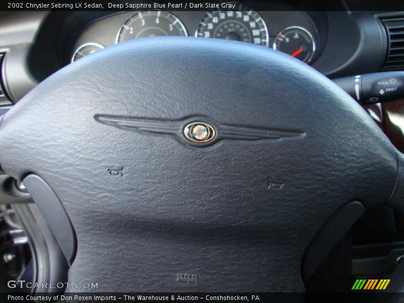 Deep Sapphire Blue Pearl / Dark Slate Gray 2002 Chrysler Sebring LX Sedan