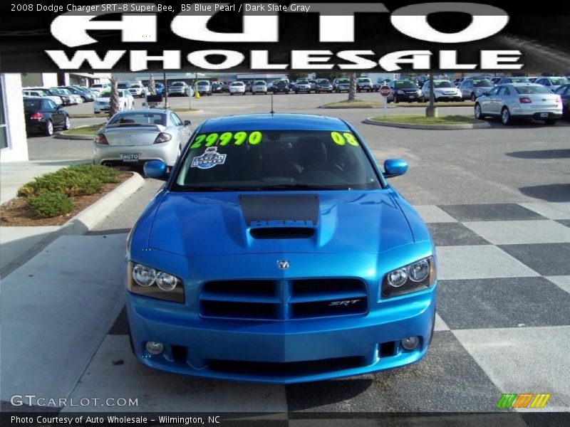 B5 Blue Pearl / Dark Slate Gray 2008 Dodge Charger SRT-8 Super Bee