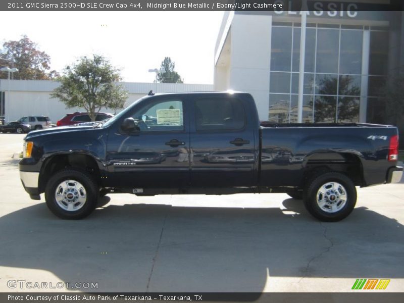 Midnight Blue Metallic / Ebony/Light Cashmere 2011 GMC Sierra 2500HD SLE Crew Cab 4x4