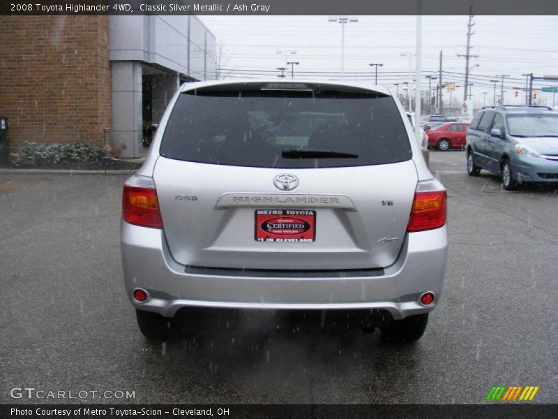 Classic Silver Metallic / Ash Gray 2008 Toyota Highlander 4WD