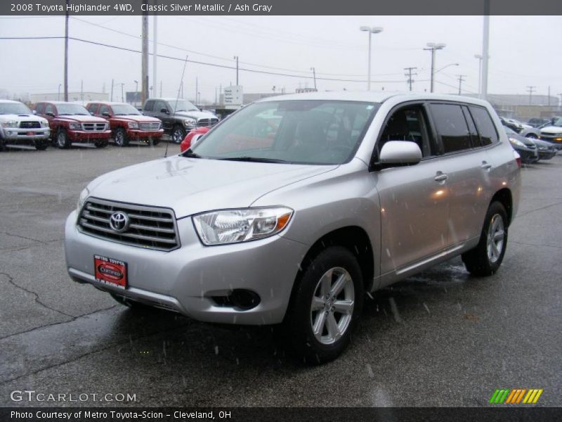 Classic Silver Metallic / Ash Gray 2008 Toyota Highlander 4WD