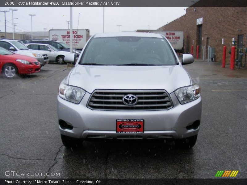 Classic Silver Metallic / Ash Gray 2008 Toyota Highlander 4WD