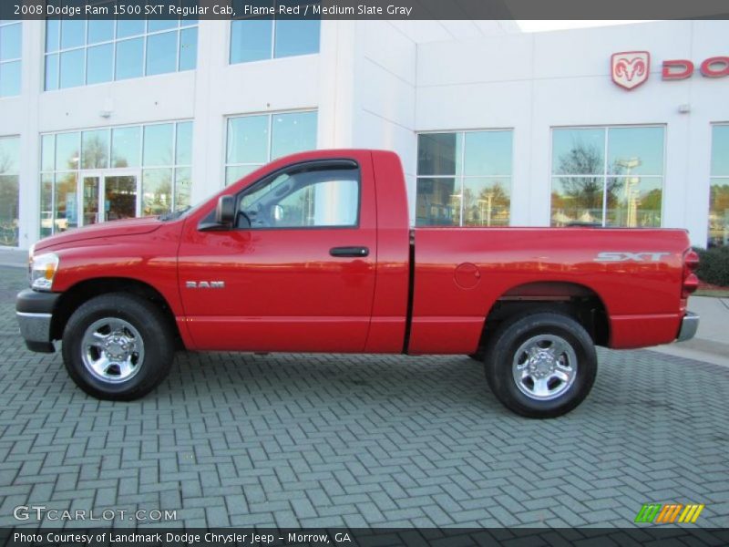Flame Red / Medium Slate Gray 2008 Dodge Ram 1500 SXT Regular Cab
