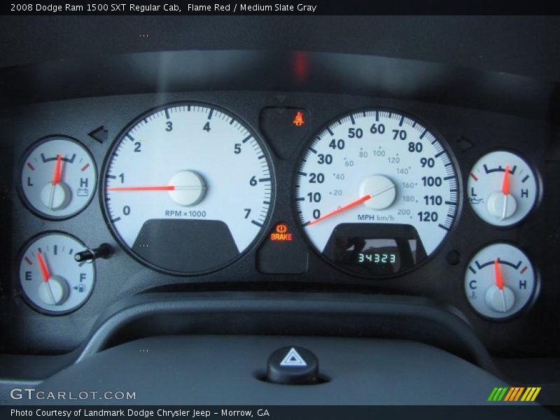 Flame Red / Medium Slate Gray 2008 Dodge Ram 1500 SXT Regular Cab