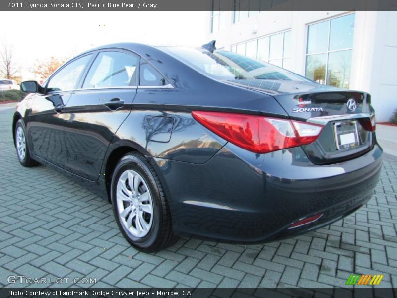 Pacific Blue Pearl / Gray 2011 Hyundai Sonata GLS