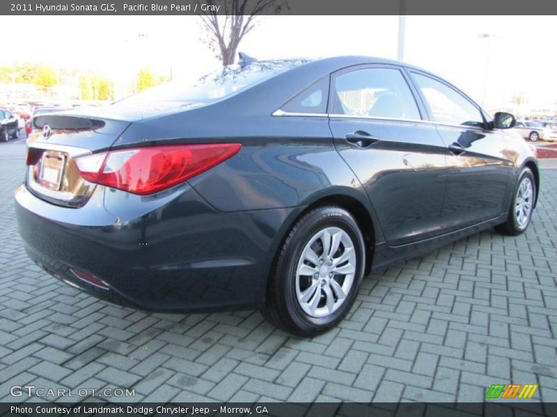 Pacific Blue Pearl / Gray 2011 Hyundai Sonata GLS