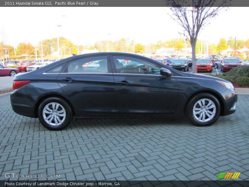 Pacific Blue Pearl / Gray 2011 Hyundai Sonata GLS