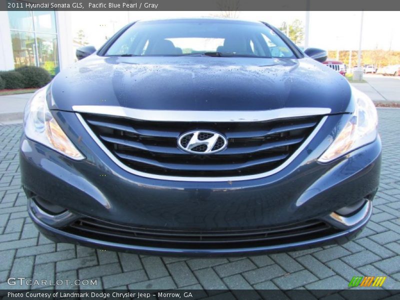 Pacific Blue Pearl / Gray 2011 Hyundai Sonata GLS