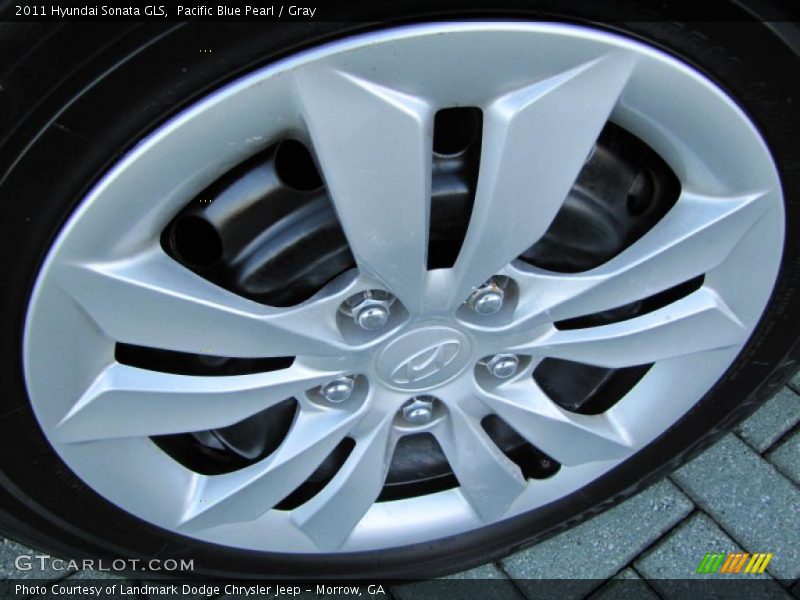 Pacific Blue Pearl / Gray 2011 Hyundai Sonata GLS