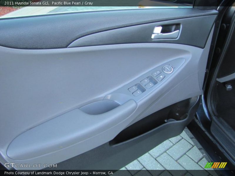 Pacific Blue Pearl / Gray 2011 Hyundai Sonata GLS