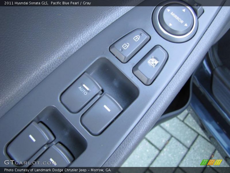 Pacific Blue Pearl / Gray 2011 Hyundai Sonata GLS