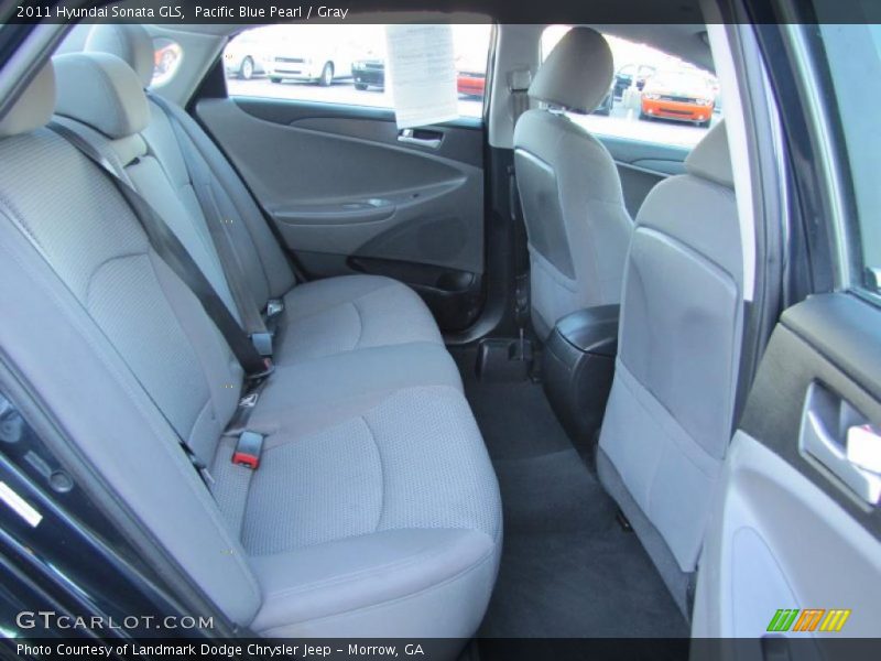Pacific Blue Pearl / Gray 2011 Hyundai Sonata GLS