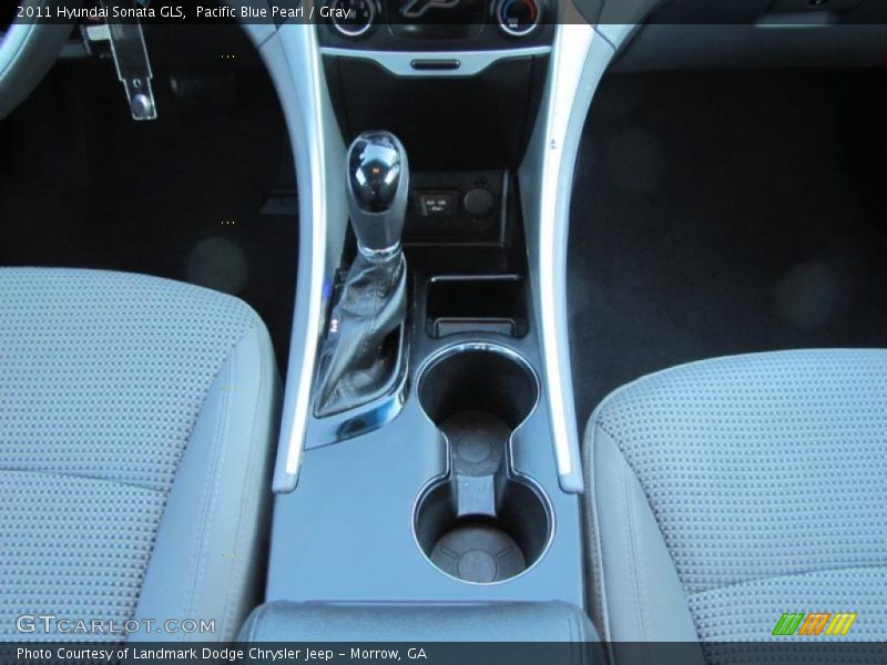 Pacific Blue Pearl / Gray 2011 Hyundai Sonata GLS
