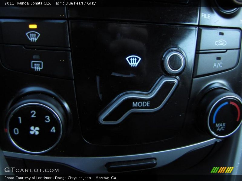 Pacific Blue Pearl / Gray 2011 Hyundai Sonata GLS