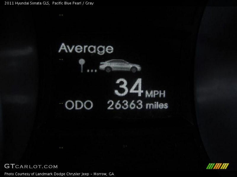 Pacific Blue Pearl / Gray 2011 Hyundai Sonata GLS