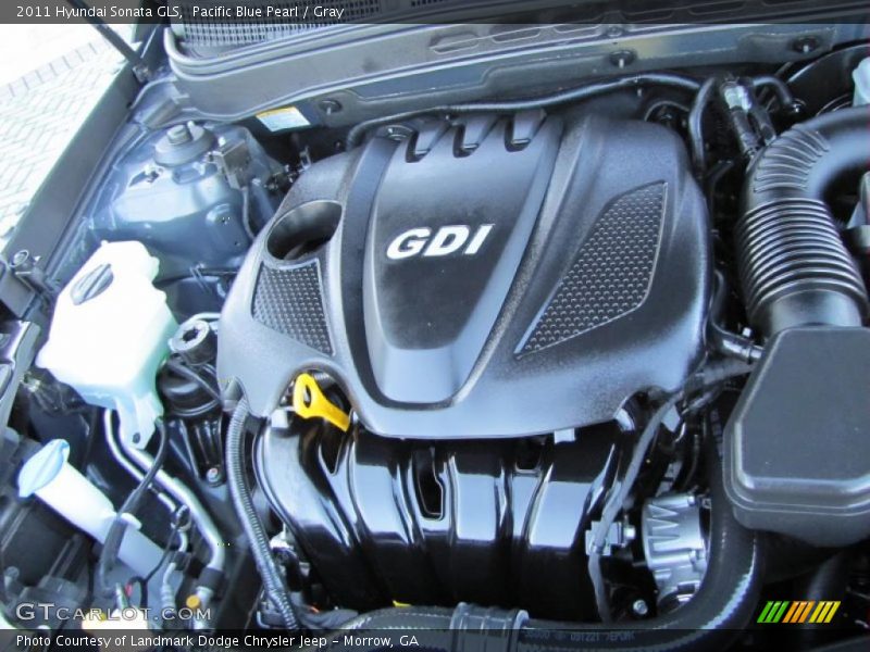 Pacific Blue Pearl / Gray 2011 Hyundai Sonata GLS