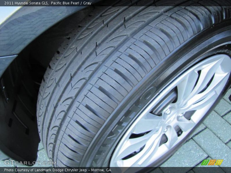 Pacific Blue Pearl / Gray 2011 Hyundai Sonata GLS