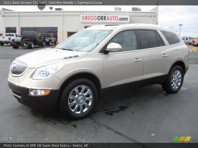 Gold Mist Metallic / Cashmere/Cocoa 2011 Buick Enclave CXL AWD