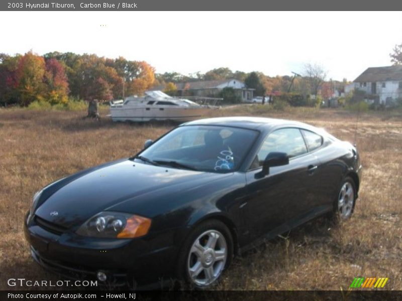 Carbon Blue / Black 2003 Hyundai Tiburon