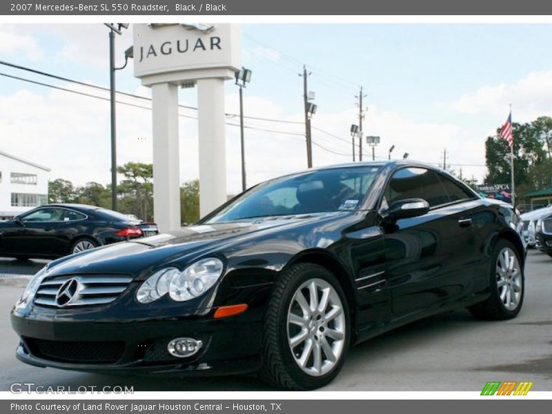 Black / Black 2007 Mercedes-Benz SL 550 Roadster
