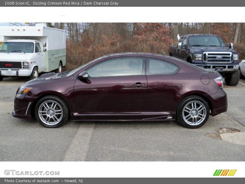 Sizzling Crimson Red Mica / Dark Charcoal Gray 2008 Scion tC