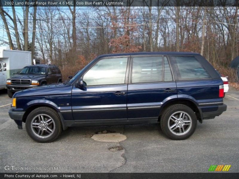 Oslo Blue Pearl / Lightstone 2002 Land Rover Range Rover 4.6 HSE