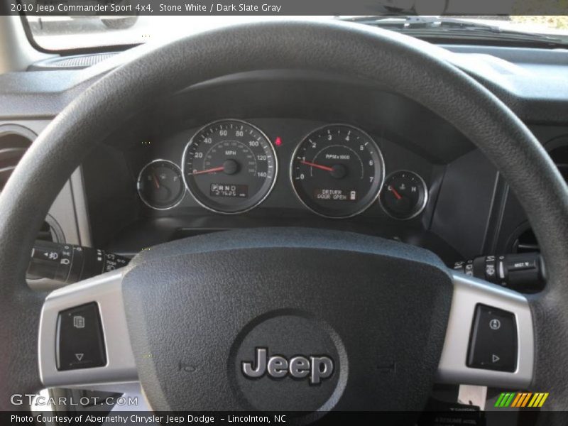 Stone White / Dark Slate Gray 2010 Jeep Commander Sport 4x4