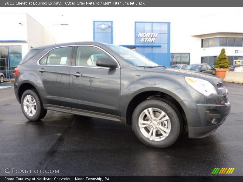 Cyber Gray Metallic / Light Titanium/Jet Black 2011 Chevrolet Equinox LS AWD