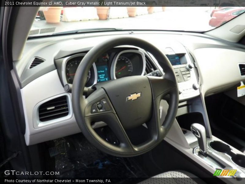 Cyber Gray Metallic / Light Titanium/Jet Black 2011 Chevrolet Equinox LS AWD
