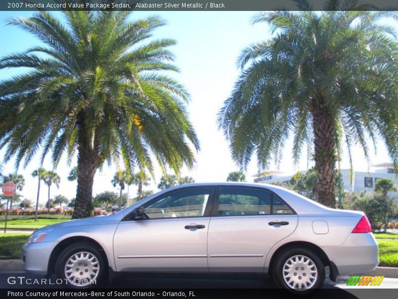 Alabaster Silver Metallic / Black 2007 Honda Accord Value Package Sedan